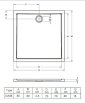 Brodzik akrylowy kwadratowy Riho 248 80x80x4,5 cm DA56 D001006005 - Zdjęcie nr 2