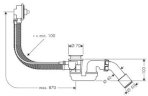Hansgrohe Flexaplus elastyczny odpływ i przelew wannowy G 1 1/2 58141180 - Zdjęcie nr 2