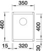 BLANCO SUBLINE 320-U zlewozmywak biały z korkiem InFino 523410 - Zdjęcie nr 2