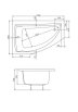 ROCA 175x100cm Aquamarina Asymetryczna narożna wanna akrylowa (Lewa)- A24T233000 - Zdjęcie nr 2