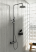 Kohlman AXEL BLACK Zestaw prysznicowy z deszczownicą 25cm QW210ABR25 - Zdjęcie nr 6