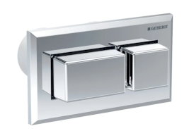 Geberit SIGMA Pneumatyczny przycisk uruchamiający WC kształt geometryczny, podtynkowy, dwudzielny, wypukły, Sigma 12cm, chrom 116.052.21.1