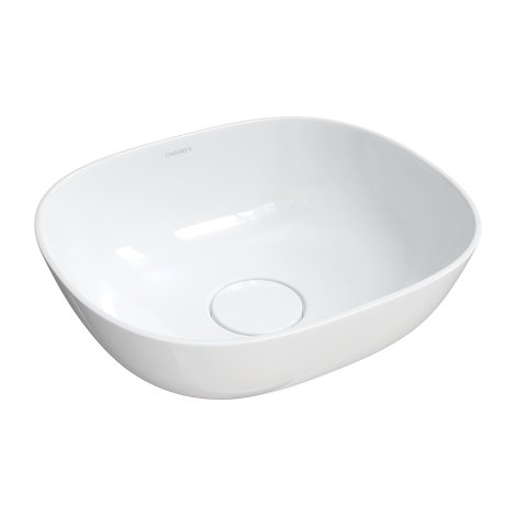 OMNIRES SILK umywalka nablatowa Marble+, 40x35cm, biały połysk SILK400BP